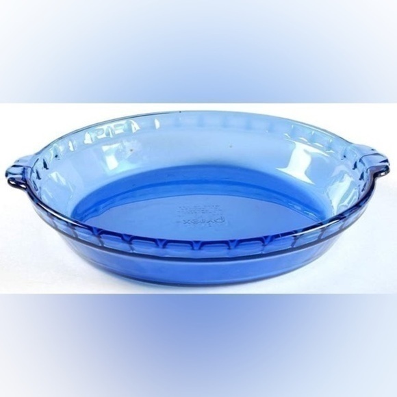 Vintage Pyrex Cobalt Blue Glass Pie Plate Dish - Picture 6 of 6